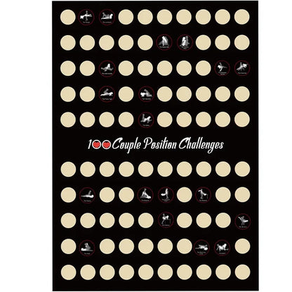 100 Paar-Challenges Rubbelposter | Date Night Spiel für Paare
